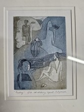 Framed Original Etching MARITA GRASE
