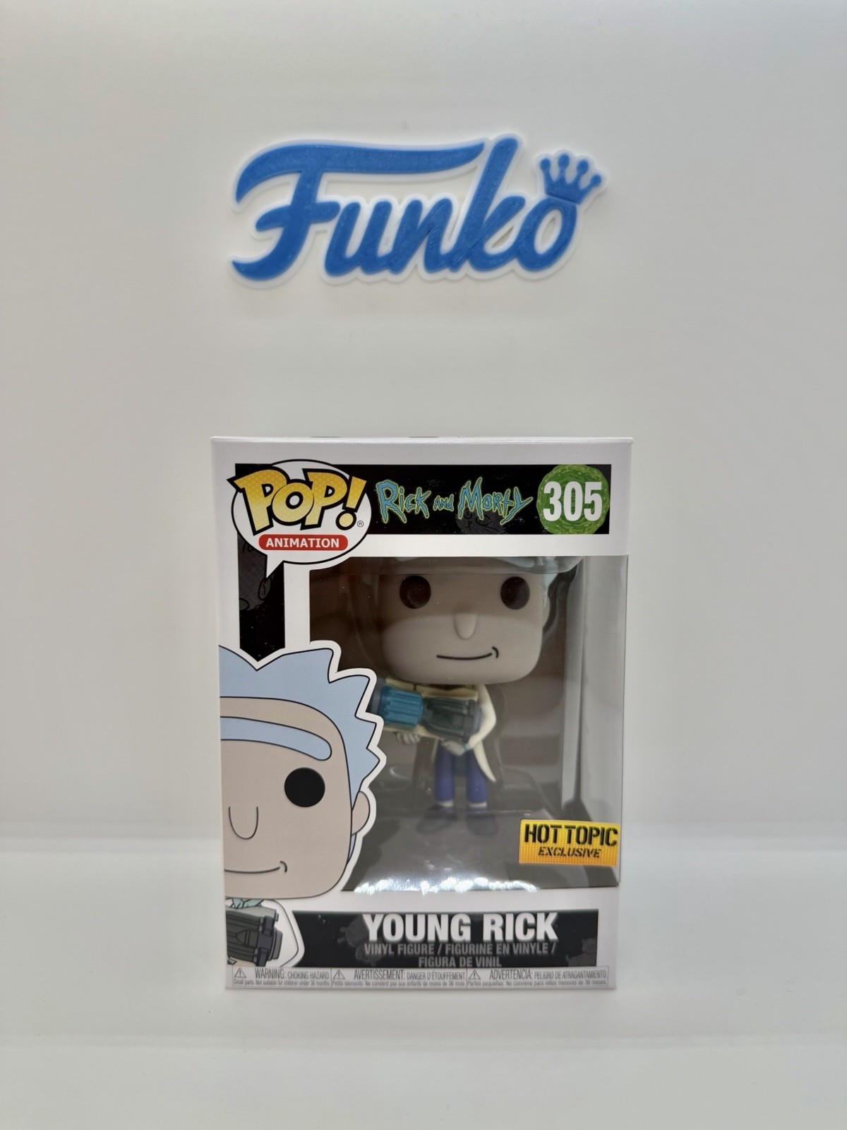 Funko Pop Rick et Morty Young Rick 305 figurine en vinyle 9cm de la collection Hot Topic