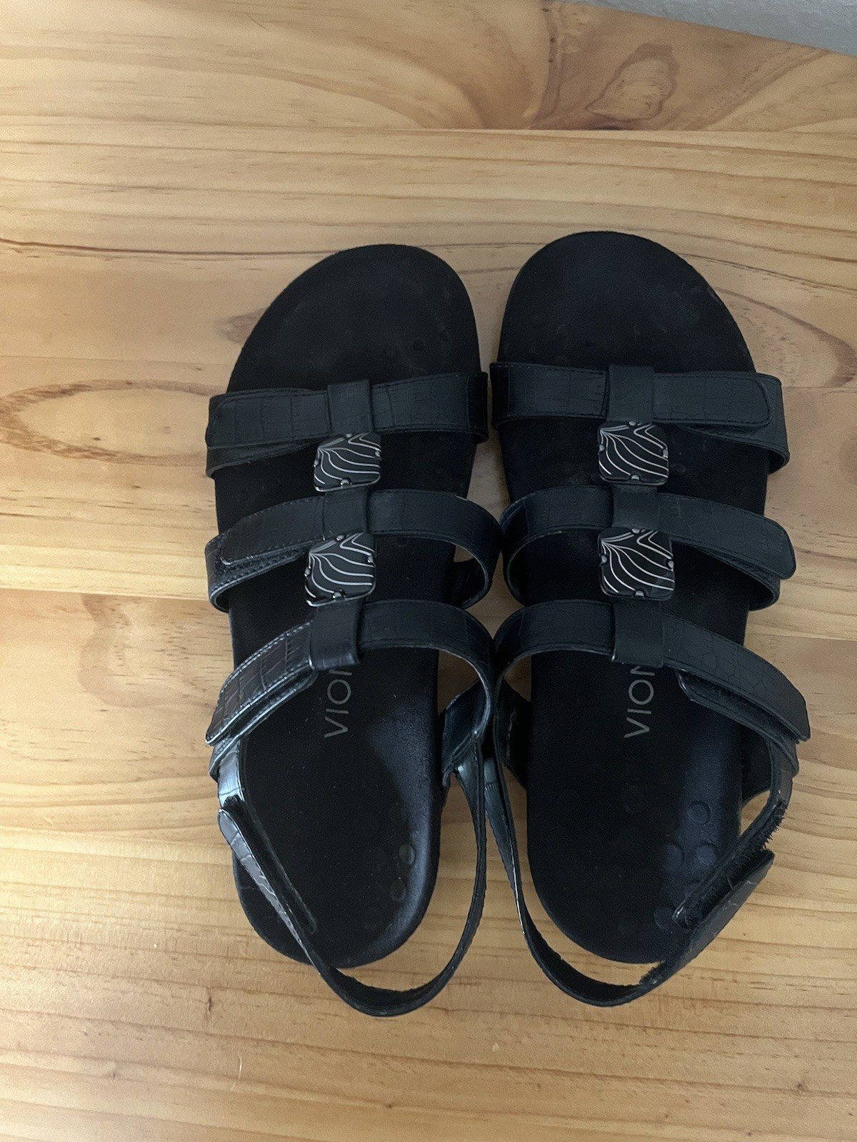Vionic Amber Sandals Black Easy Close Size 8 - image 2