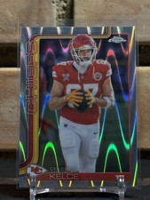 2025 Topps Chrome Football #150 Travis Kelce Raywave Refractor KC Chiefs