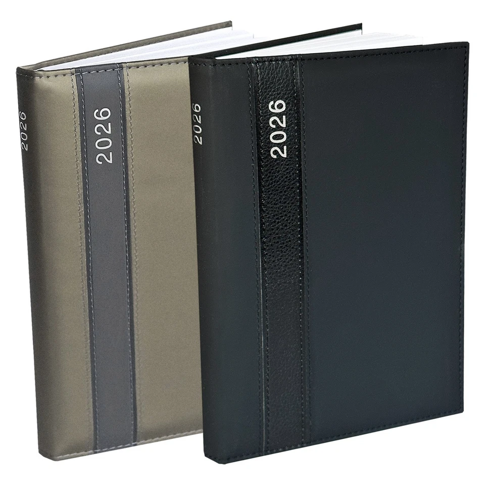 Buchkalender 2026 A5 1 Tag 1 Seite Leder Optik Chefplaner DIN A5 Kalender Planer