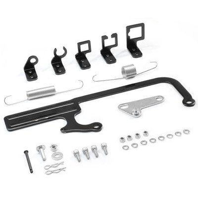 304147 EZ EFI Car Cable Mounting Kit Steel Throttle Cable Bracket, Black