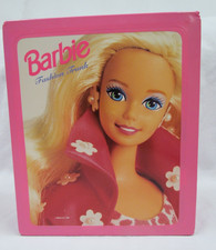 Vintage Barbie Fashion Trunk Case Mattel 1993 Pink Vinyl Storage Doll Case