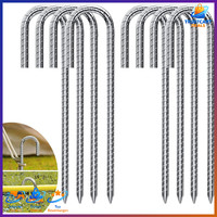 Bodenanker 30Cm J-Typ Verzinkter Stahl 8 StüCk Erdanker FüR Trampolin Camping