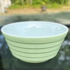 Vintage Green 5" Cereal Soup Berry Bowl 1940s Hazel Atlas Moderntone Platonite