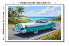 1956 Ford Fairlane Victoria 1 - 11x17 Poster Art Print 1956 Ford Fairlane Victoria 1 - 11x17 Poster Art Print