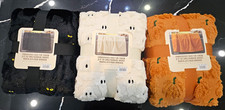 NWT Costco Holloween Faux Fur Throw Blanket Lot of 3 Ghost, Cat, and Pumpkin