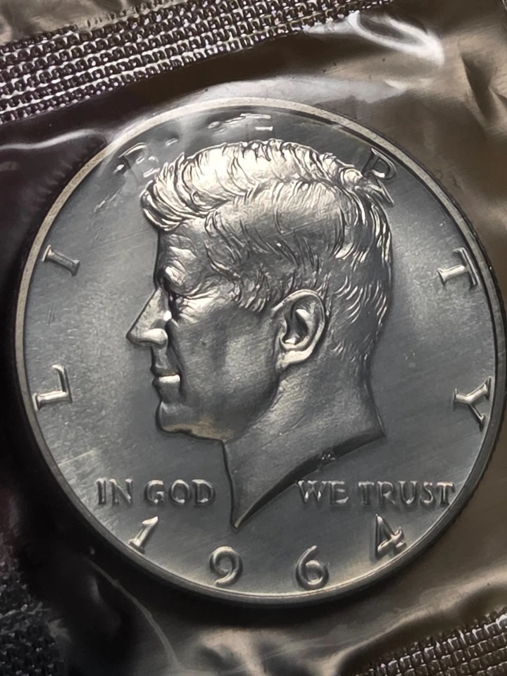 1964 US Proof Set - FIRST YEAR Kennedy Half Dollar 90% Silver - OGW - Image 2 of 4