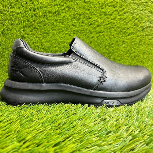 Kuru Kivi 2 Womens Size 8D Triple Black Classic Walking Leather Slip-On Shoes