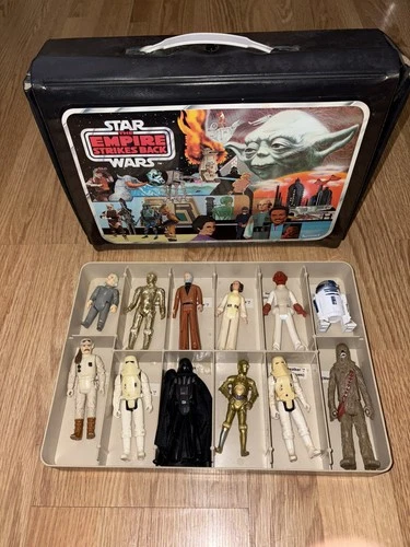 🔥Vintage Original Star Wars Empire Strikes Back Figure Case W/ 12 Figures🔥