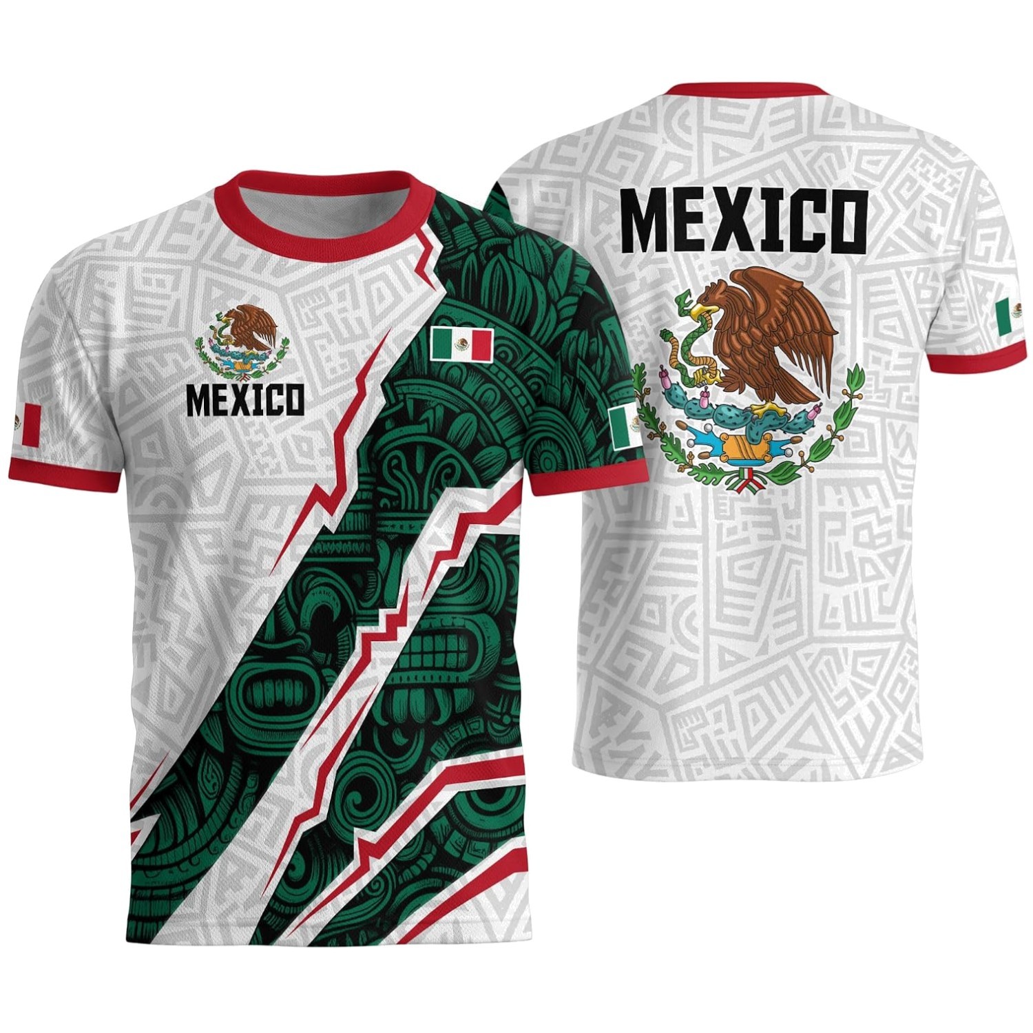 Mexican Soccer Fan Shirt -  Polyester Material
