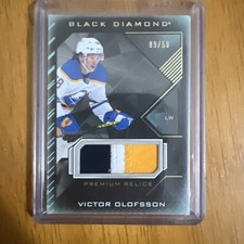 2021-22 Black Diamond Hockey Victor Olofsson Premium Relics Patch 23/50