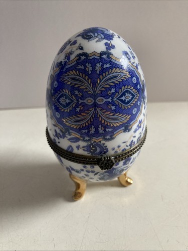 Vintage antike orientalische Keramik Konvolut blaue + weiße Vasen + Gläser - Bild 17 von 24