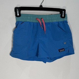 Patagonia Costa Rica Baggies Shorts Kids Size Medium Blue Nylon Quick Dry