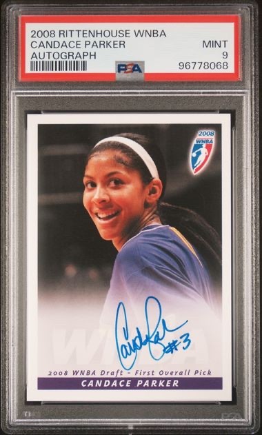 2008 Rittenhouse WNBA Candace Parker Rookie Autograph PSA 9 Los Angeles Sparks