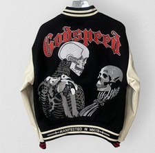 NEW Fall/Winter Collection Godspeed Quilted Embroidered Logo Varsity Jacket S-XL