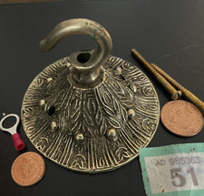 97mm  chandelier hook CEILING ROSE Cast Brass ARTVNOUVEAU Old Vintage CHEAP   51