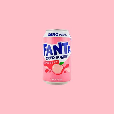 Fanta Zero Sugar Refreshing Peach 350ml (Korea) Exotic Snacks