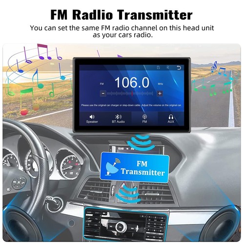 Rotatable Wireless Apple Carplay Screen for Car, 7" Portrait & Landscape Touc... - Picture 4 of 9