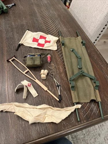 Vintage 1964 GI Joe Marine Medic Soldier Accessories Lot by Hasbro Toys
