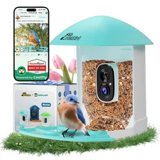 Smart Bird Feeder with Camera, 2K HD Birdwatching Camera with AI Identify Bir...