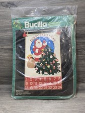 Bucilla Felt Advent Calendar Kit "Santa's Tree" Cross Stitch Christmas Crafts