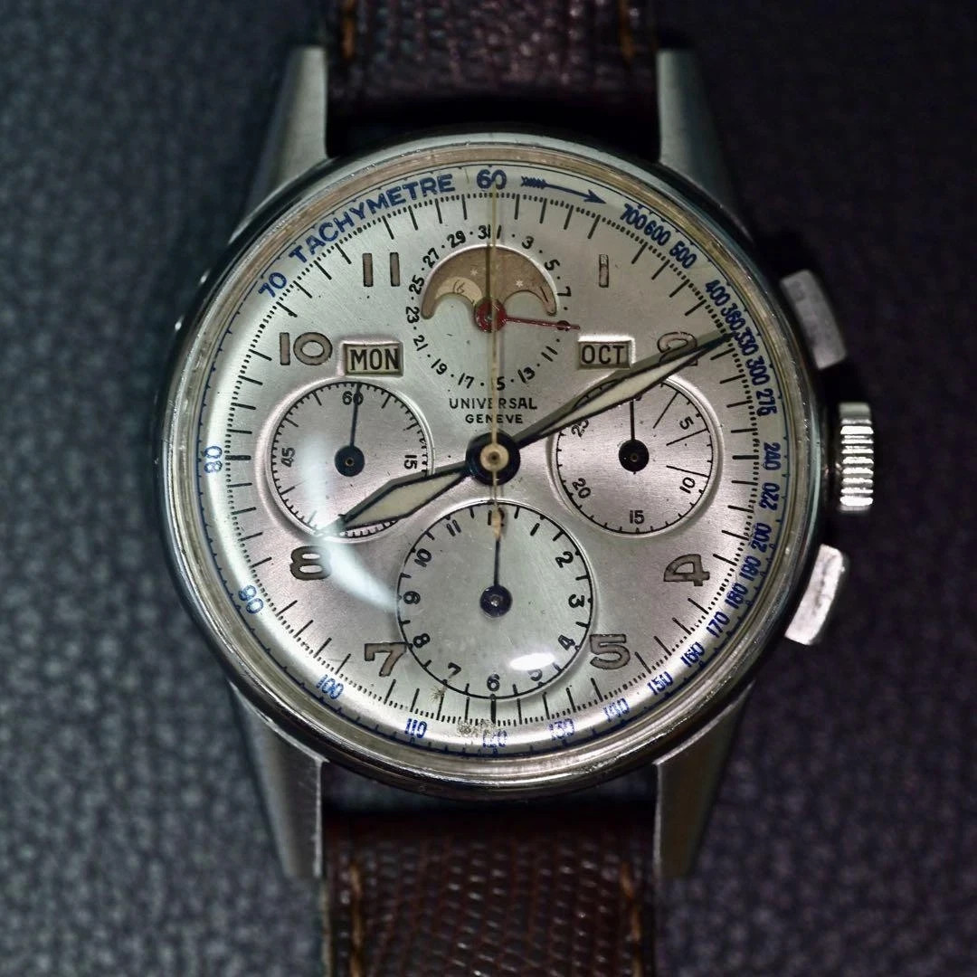 Universal Genève Tri-Compax Chronograph Moonphase Calendar Watch