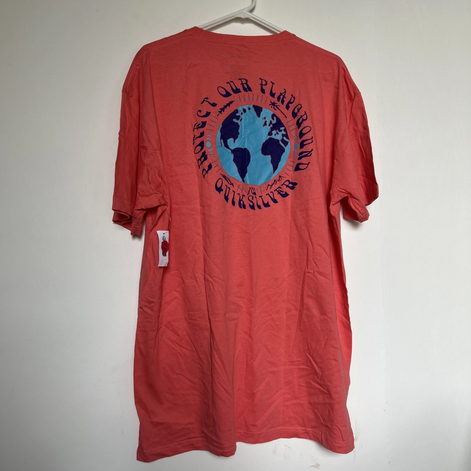 Quiksilver Men's Shirt Short Sleeve Crew Protect Our Playground Graphic xxl New