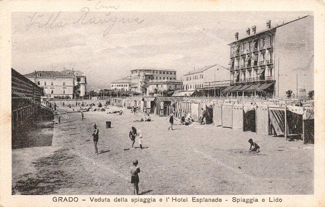 ep344 cartolina grado,hotel esplanade,provincia di gorizia