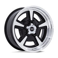18x9 American Racing Vn517 Marauder Black Mach Diamond Cut Wheel Blank 0mm
