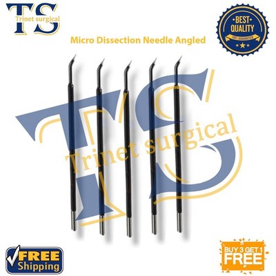 Colorado Micro Dissection Needle Angled 12cm (Set Of 5) REUSABLE Premium Quality