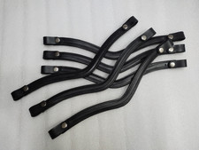 Set of 15 Leather Snap Browband  Empty Channel in All Sizes, Shape 6, 8  10 mm 