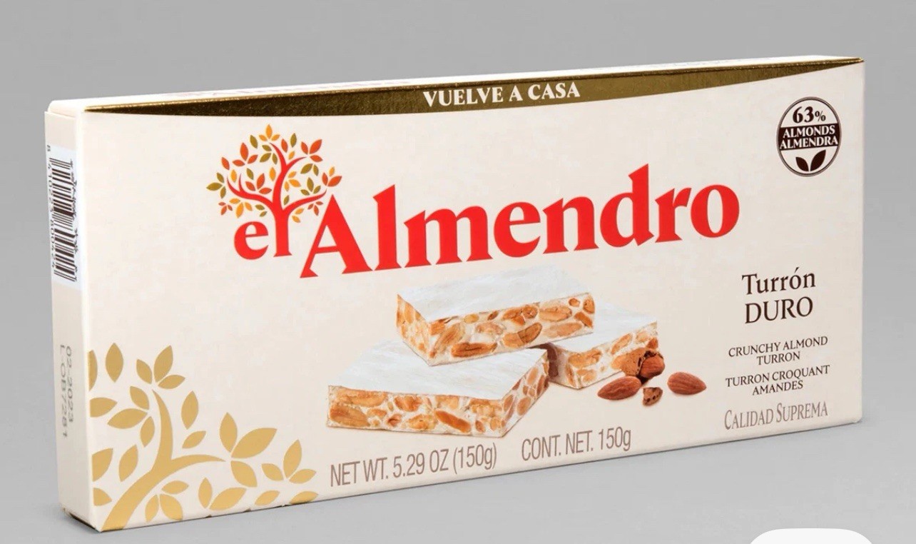 1 Turrón de almendra tostada crujiente El Almendro CALIDAD Suprema con miel 7,05 oz 200 g