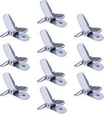MELOTOUGH Nickel Plated Suspender Clips Heavy Duty 1 Inch Small Suspender... 