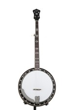 Recording King Songster Resonator Banjo - Dark Brown - Missing Bolt