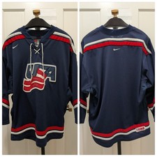 Nike Hockey USA 🇺🇸 Team  IIHF Olympics Jersey YOUTH M 12/14 *1inStitchableCut