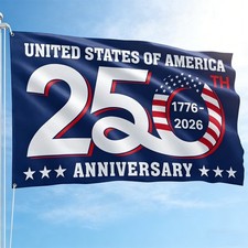 3x5Ft 1776-2026 250th Anniversary Flag USA 250 Years America Double Sided 150D