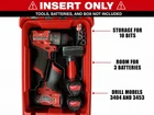Milwaukee M12 Drill & Impact Organizer Insert for Packout Compact (3404 & 3453)