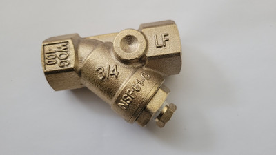 Watts 0379112 LF777SI Lead-Free Brass Wye Strainer 3/4 Inch FNPT 400 PSI