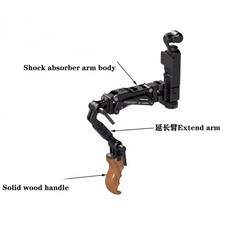 Hongtoo Action Camera Shock Absorber Arm Wooden handle grip for DJI POCKET 3