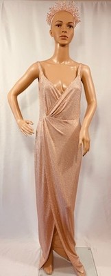 Maison D'Angelmann, Russische Gala-Robe mit Träger, lachsfarbend, Größe: 40 (DE)
