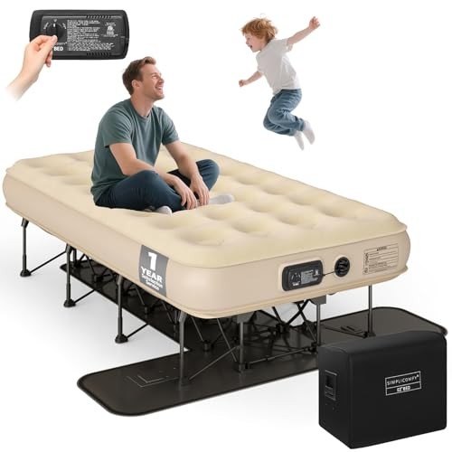 EZ Bed Self-Inflating Air Mattress with Built-in Frame, Pump and
