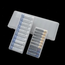 10-Slot Plastic Battery Storage Box for AAA AA 18650 Organizers - MIIQNUS