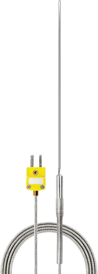 Sonda de termopar flexible tipo K de 1,6 mm de diámetro -40~2012°F con conector macho Foto 3 de 4