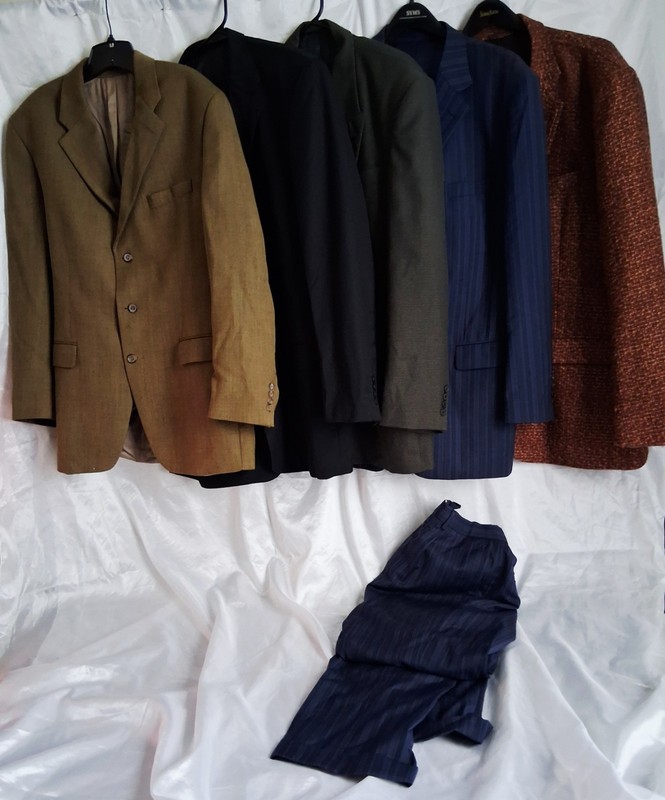 Multiple Mens Blazers  Including One Pair Of Matching Suite Pants