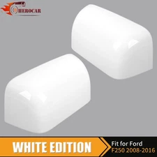 White Half Mirror Cover Trim Towing For Ford F250 F350 F450 F550 Superduty 08-16