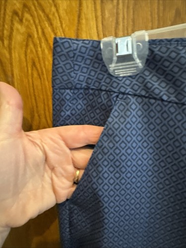 Greg Norman Women’s Size 10 Blue Ankle Pant Golf, Black Diamonds, Pockets - Picture 3 of 11