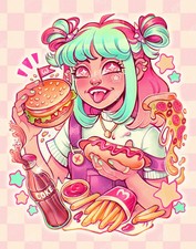 Fast Food Lover Diamond Art Club Painting New Sealed