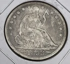 1853-P ARROWS & RAYS US SEATED LIBERTY HALF DOLLAR VG-FINE CONDITION!