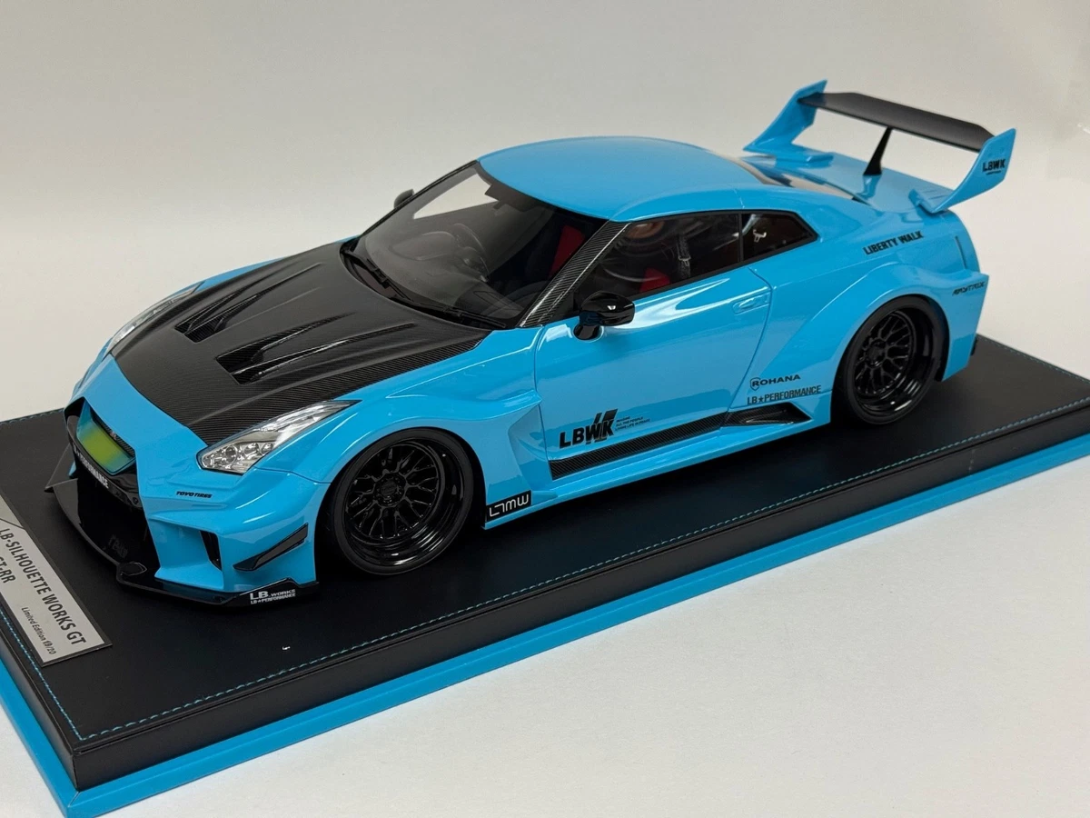 1/12 scale IVY model of the Nissan R35 GT-RR Blue Liberty walk
